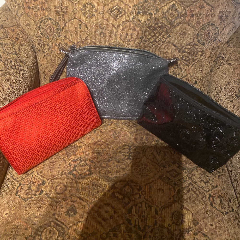 Three makeup bags